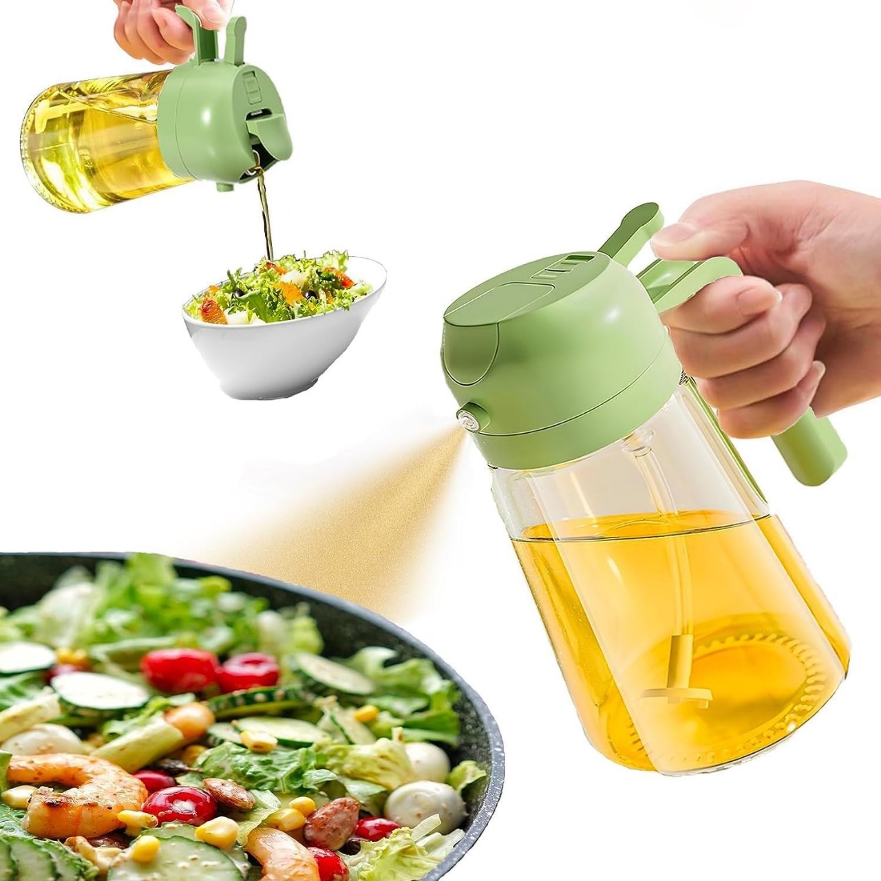 (২ পিস) 2 in1 Oil Spray Dispenser Bottle-2 PCS