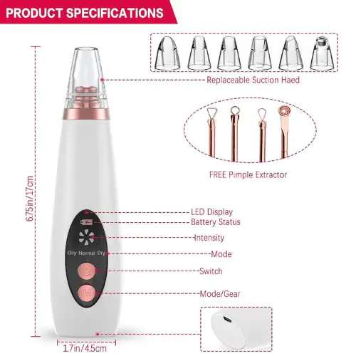 Black Head Remover Device for Men & Women,Electric Vacuum Blackhead Remover